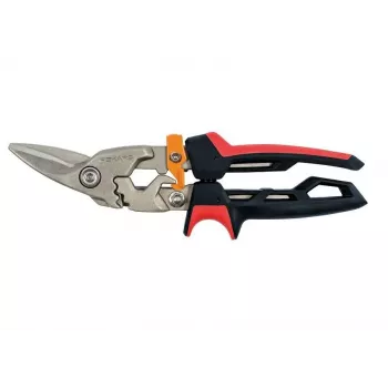 Fiskars PowerGear X Kreisās rokas aviācijas šķēres metāla loksnēm, 20 mm griešanas jauda, PTFE pārklājuma asmeņi, FiberComp rokturi