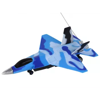 LEAN TOYS 16645 Ar tālvadību vadāma F-16 Fighting Falcon iznīcinātāja lidmašīna ar skaņas un gaismas efektiem, 2.4 GHz, pelēka