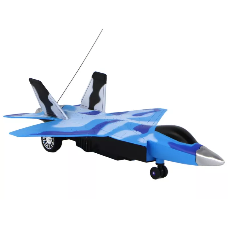 LEAN TOYS 16645 Ar tālvadību vadāma F-16 Fighting Falcon iznīcinātāja lidmašīna ar skaņas un gaismas efektiem, 2.4 GHz, pelēka
