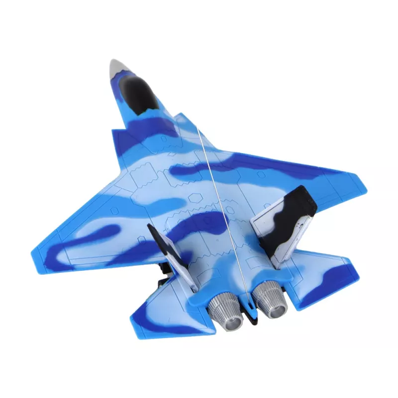 LEAN TOYS 16645 Ar tālvadību vadāma F-16 Fighting Falcon iznīcinātāja lidmašīna ar skaņas un gaismas efektiem, 2.4 GHz, pelēka