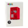LEAN TOYS elektroniska droša ATM krājkasīte ar PIN bērniem, pelēka