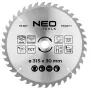 NEO TOOLS 315 mm TCT ripzāģa disks, 40 zobi, 30 mm urbums, koka griešanai