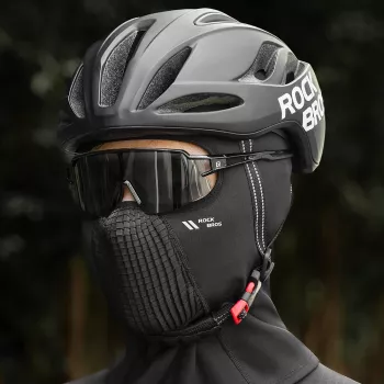 ROCKBROS LF25699 Termiskā riteņbraukšanas balaklava - Melna