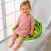 LEAN TOYS Tualetes sēdekļa pārvalks bērniem, mīksts sēdeklis ar rokturiem, zaļš