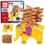LEAN TOYS Prasmju spēle Līdzsvarojošais zilonis, būvē torņus no klucīšiem, 61 gab.