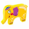 LEAN TOYS Prasmju spēle Līdzsvarojošais zilonis, būvē torņus no klucīšiem, 61 gab.