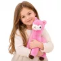 LEAN TOYS Plīša alpaka Lama Plīša rotaļlieta Mīksta kažokāda Rozā 38 cm