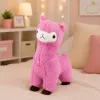 LEAN TOYS Plīša alpaka Lama Plīša rotaļlieta Mīksta kažokāda Rozā 38 cm