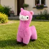 LEAN TOYS Plīša alpaka Lama Plīša rotaļlieta Mīksta kažokāda Rozā 38 cm