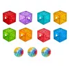 LEAN TOYS Magnētiskie konstruktora bloki kubu bumbiņu trase krāsaini 33 gab.