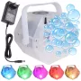 LIGHT4ME BUBBLE LED Mazs Efektīvs Burbuļu ģenerators ar RGB apgaismojumu, Melns, 25W, 0.6L tvertne