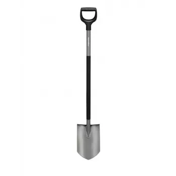 Fiskars Ergonomic dārza lāpsta ar smailu galu, D-veida rokturis, bora tērauds, 1200 mm