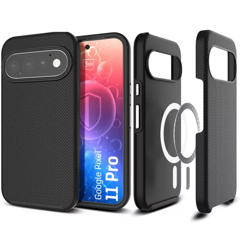 3mk Hardy Shockproof MagCase Google Pixel 11 Pro, caurspīdīgs