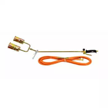 AWTOOLS AW13855 Gāzes lodlampa – Pjezo aizdedzes butāna lodēšanas un cietlodēšanas lodlampa, 1300°C, EN417
