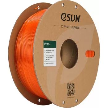 eSUN PETG+ pavediens 1,75 mm caurspīdīgi oranžs 1 kg papīra spole