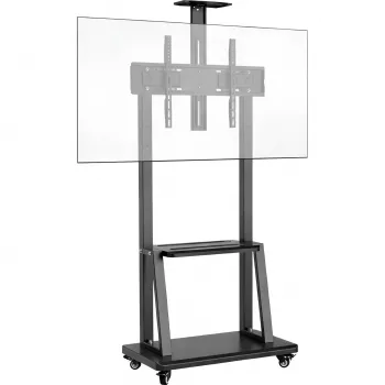 MOZOS 1700 Mobilais TV statīvs 32-70 collu TV un monitoriem, VESA līdz 600x400, regulējams augstums, melns