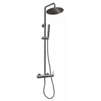 FERRO Ciriculus termostatiskais dušas komplekts, Gun Metal