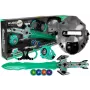 LEAN TOYS Space Knight lomu spēles komplekts ar gaismas zobenu, masku un roku dzelžiem