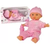 LEAN TOYS Sweet Baby Doll Pink pudeles skaņas interaktīva 30cm lelle ar barošanas pudelīti