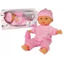 LEAN TOYS Sweet Baby Doll Pink pudeles skaņas interaktīva 30cm lelle ar barošanas pudelīti
