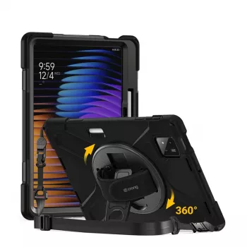 Crong Defender Plus izturīgais maciņš Xiaomi Pad 8 / 8 Pro / Pad 7 / 7 Pro 11,2 collu – melns