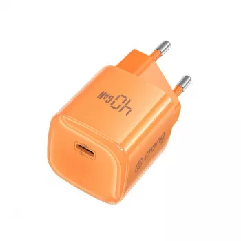 Crong NEO GaN lādētājs 40W USB-C PD 3.2 ar AVS (oranžs)