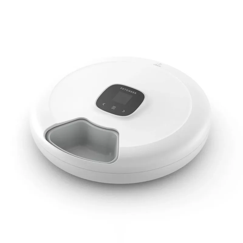 Petoneer NutriSpin viedā Wi-Fi barības dozators kaķiem un suņiem, 2.9L, lietotnes vadība, balss ieraksts, nerūsējošā tērauda bļoda