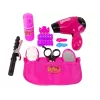 LEAN TOYS Beauty Hairdressing Set Fēns un lokšķēres Rozā 15 daļu lomu spēles komplekts bērniem no 3 gadiem
