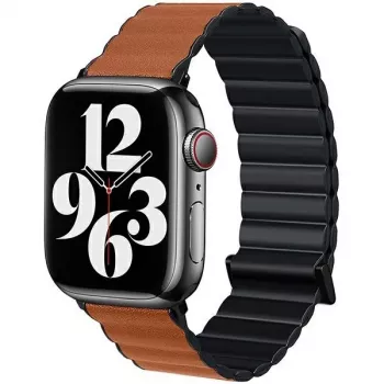 Beline Magnetic Pro Apple Watch siksniņa 38/40/41mm Melna/Brūna