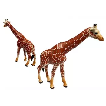 LEAN TOYS Žirafes Figūriņas Izglītojošas Ģimene 3 Gab. + Āfrikas Fons