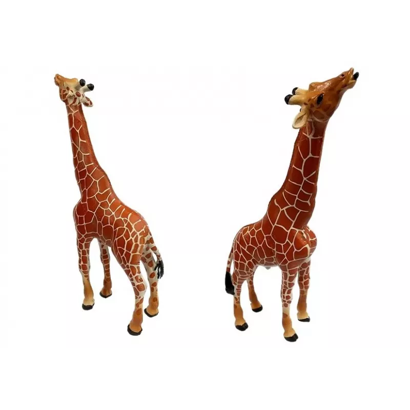LEAN TOYS Žirafes Figūriņas Izglītojošas Ģimene 3 Gab. + Āfrikas Fons