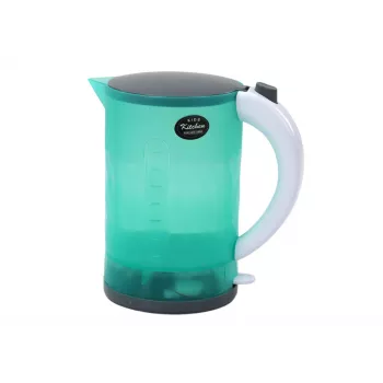 LEAN TOYS Battery Operated Electronic Kettle Lights Sound Household Appliances Green