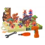 LEAN TOYS 3D konstrukcijas puzles bloki DIY dinozauri izjaukšanas urbjmašīna