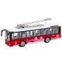 LEAN TOYS Trolejbuss Autobuss 1:16 Gaismas Skaņas Vadība Balts un Sarkans