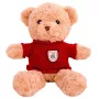 LEAN TOYS Plīša maskots mīkstā rotaļlieta Lācītis Bēšs Sarkans Džemperis 40cm