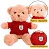 LEAN TOYS Plīša maskots mīkstā rotaļlieta Lācītis Bēšs Sarkans Džemperis 40cm