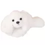 LEAN TOYS Plīša Maltas suns ar svērtām ķepām Balts 30cm