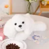 LEAN TOYS Plīša Maltas suns ar svērtām ķepām Balts 30cm