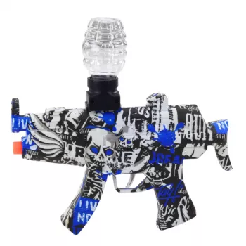 LEAN TOYS elektriskais želejas bumbiņu blasteris grafiti balts zils