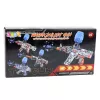 LEAN TOYS elektriskais želejas bumbiņu blasteris grafiti balts zils