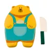 LEAN TOYS Augļu griešanas komplekts ar griešanas dēlīti un nazi, izglītojoši aksesuāri bērniem