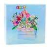 LEAN TOYS Konstrukcijas bloki kompozīcija kastē Floral Blue LED kaste 761gab.