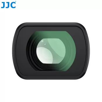 JJC 0.72x platleņķa objektīvs DJI Osmo Pocket 3 / 4, magnētiskais stiprinājums, daudzkārtu pārklājuma optiskais stikls, melns