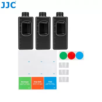 JJC 3 gab. 1L HDPE ķīmisko vielu uzglabāšanas pudeles tumšās telpas fotogrāfijai