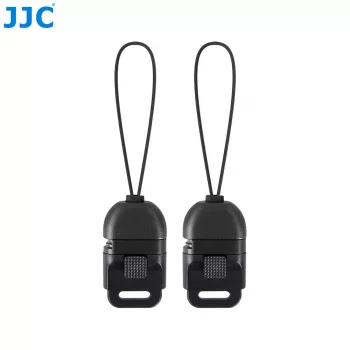 JJC QRK-PSK2 Ātrās atbrīvošanas kameras siksnas klipša stiprinājuma adapteris (2 gab.) – Melns, Piemērots siksnām līdz 60mm, 1/4 collu skrūve, 10kg slodze