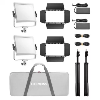 Godox Litemons LP400R 2x komplekts LED paneļa gaisma RGB