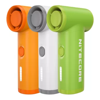 Nitecore NEF Nano portatīvais ventilators balts - USB-C uzlādējams, 3 ātrumi, 2500mAh akumulators