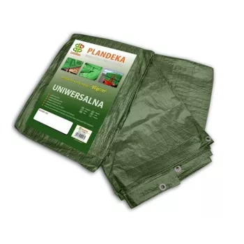 Bradas PL906/10 Izturīga zila polietilēna brezenta 12 x 10 m, 60 g/m², ūdensnecaurlaidīga, UV izturīga, pastiprinātas malas ar alumīnija cilpām