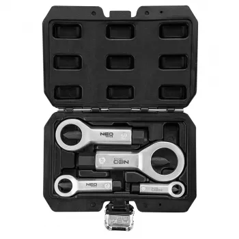 NEO TOOLS Uzgriežņu griezēju komplekts 4 gab. 9-27mm CrV tērauds ar maciņu TOP-11-925