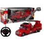 LEAN TOYS Ugunsdzēsēju mašīna ar kāpnēm R/C Tālvadība 1:14 Mērogs 2.4GHz Ūdens smidzinātājs Gaismas Skaņas